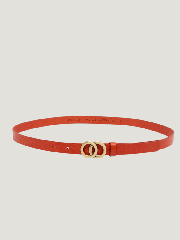 Ceinture en cuir certifié à tannage végétal | rouge "Ring gürtel - fire", Lanius