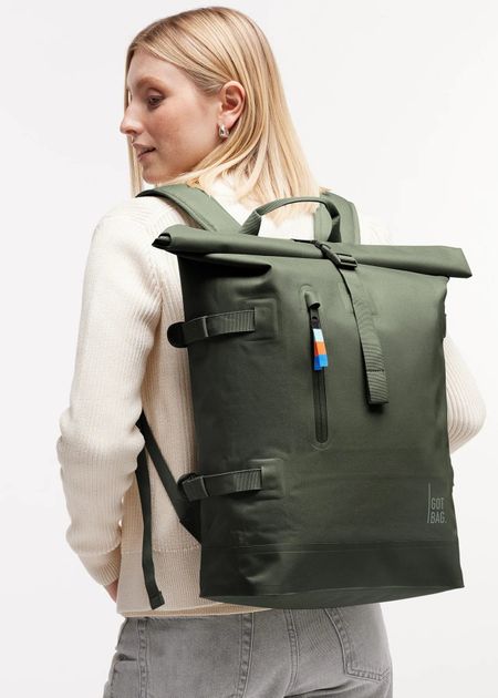 Sac à dos 31l en matière recyclée | vert "rolltop 2.0 algae", Got Bag, photo 5