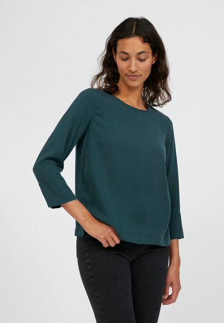 Blouse vert d'eau manches 3/4 en tencel - noelaani