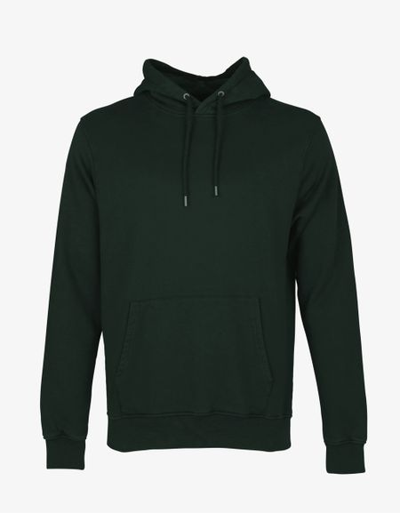 Sweat à capuche en coton bio | vert "hunter green"