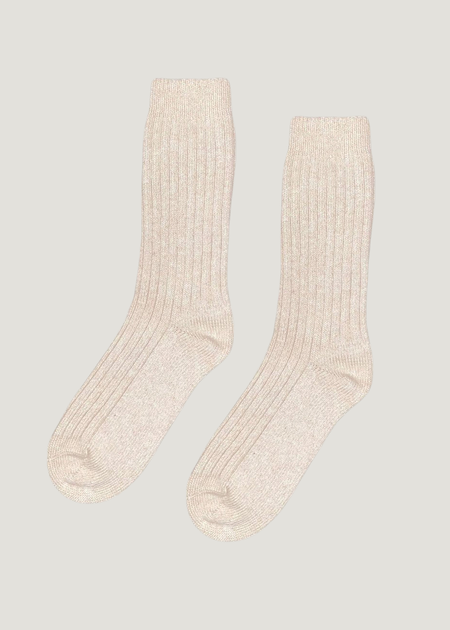 Chaussettes en laine mérinos recyclée | écru "ivory white"