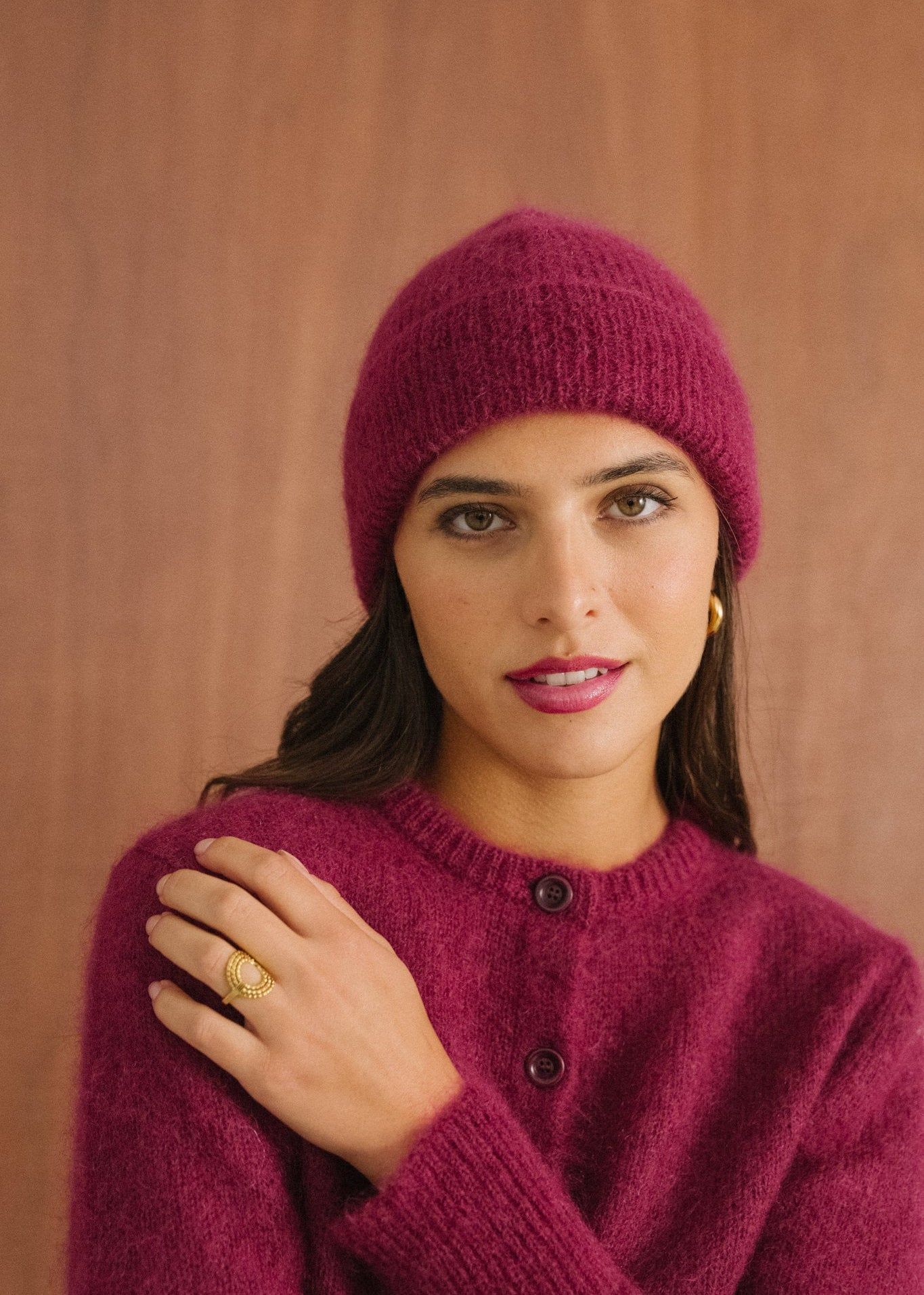 Bonnet en mohair certifié | framboise "nina", Bonjour Demain, photo 1