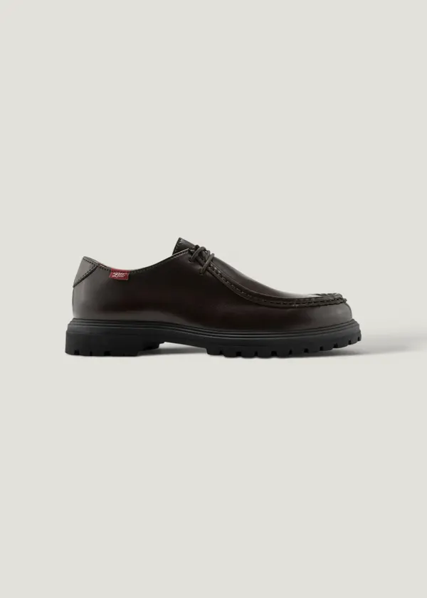 Derbies vegan en matières végétales et recyclées | marron "Soajo", Zèta Shoes