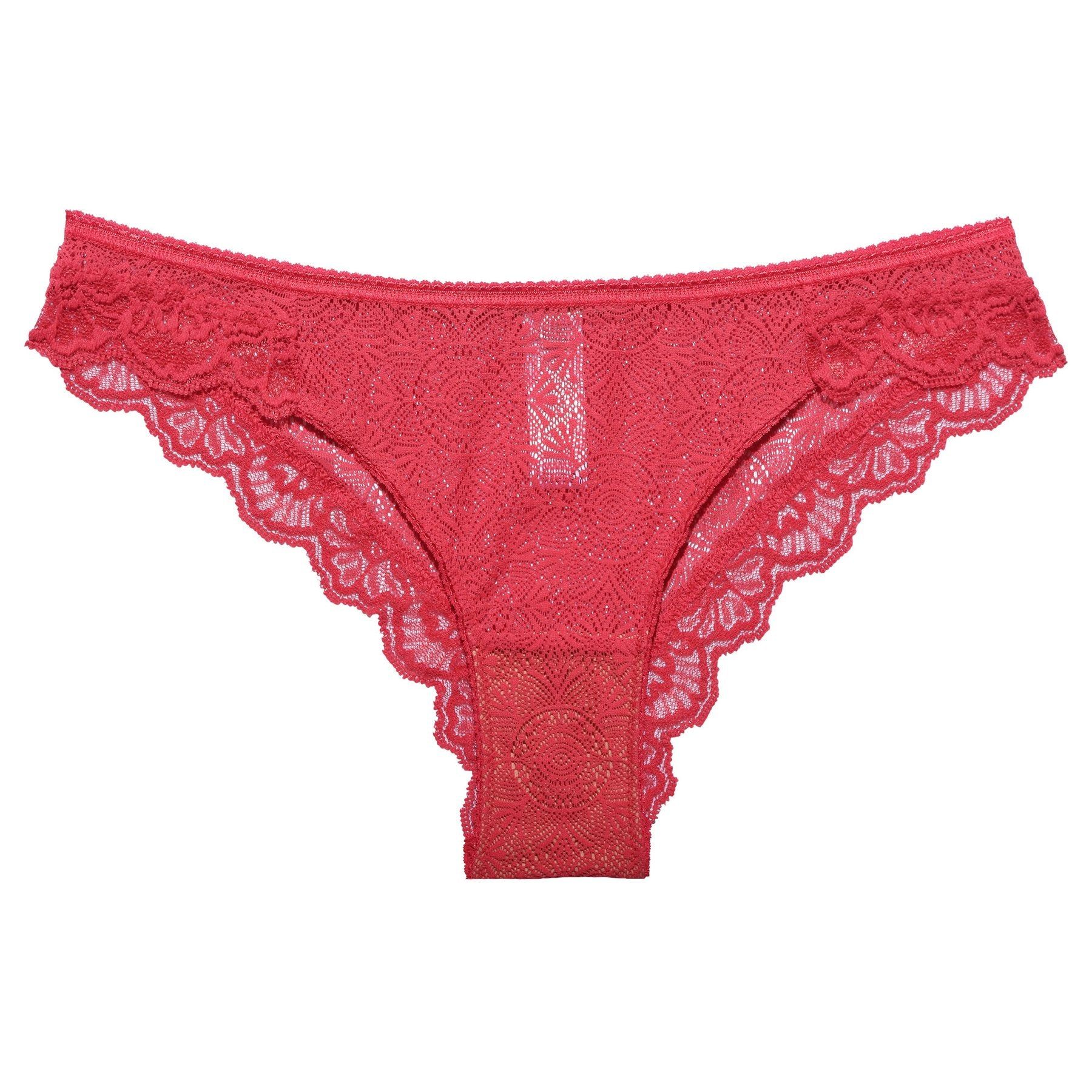 Culotte rouge en dentelle recyclée - fabienne, Underprotection, photo 1