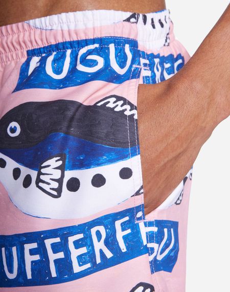 Short de bain en matières recyclées | rose "eugo pattern", Olow, photo 6