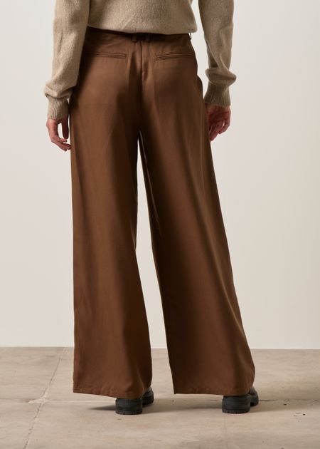 Pantalon ample à pinces en tencel | marron "oak molly pants - brown", Thinking Mu, photo 4