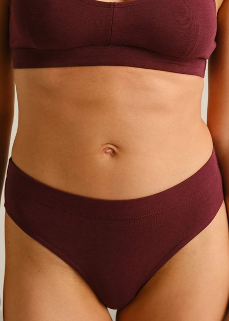 Culotte en coton bio et Tencel | bordeaux "ramsele fig red", Dedicated
