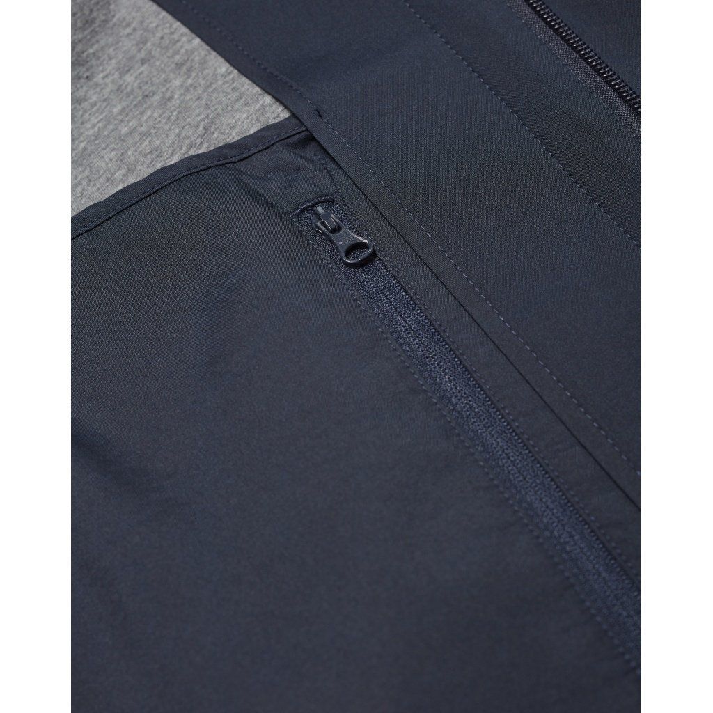 Manteau car coat bleu nuit en coton bio et polyester recyclé - beech, Knowledge Cotton Apparel, photo 4