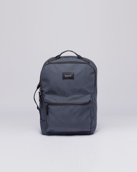 Sac à dos 12l en coton bio et matière recyclée | bleu "august navy with black webbing"