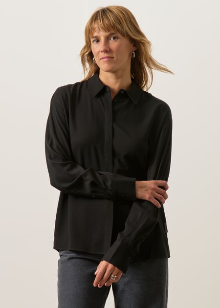 Blouse en viscose ecovero | noir "larisaana longsleeve - black" - Armedangels