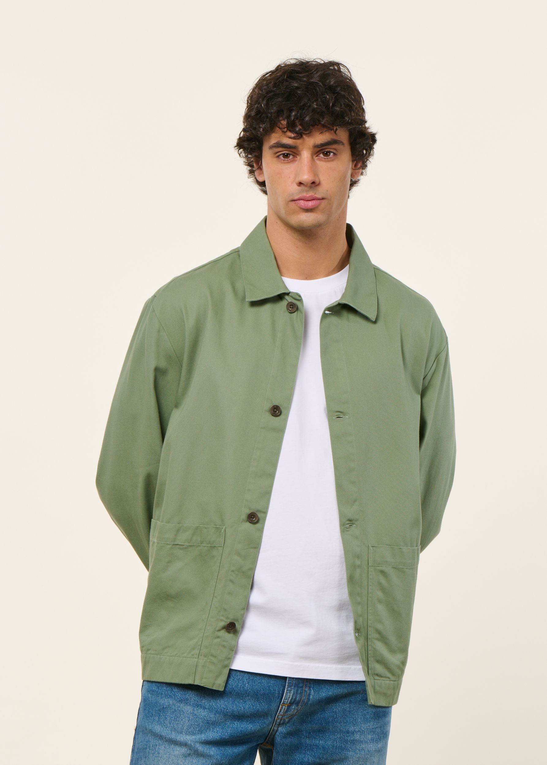 Veste légère en coton bio | vert "light overjacket organic cotton - leaf green", Rotholz, photo 4