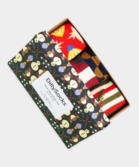 Pack 3 paires chaussettes en coton bio | multicolore "best time of the year" - Dilly socks