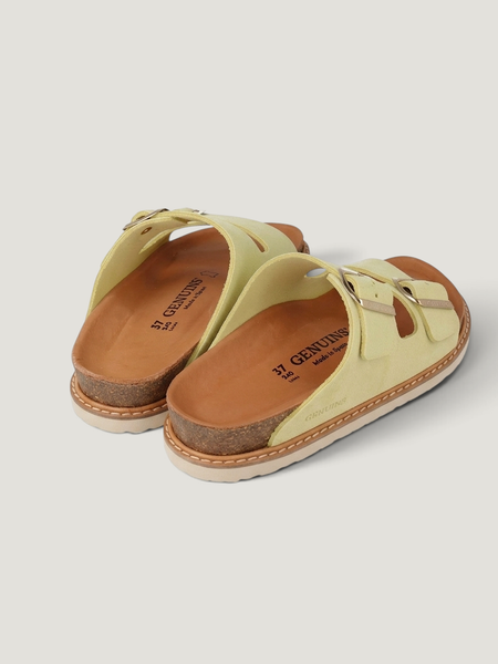 Sandales en cuir suède certifié | jaune "hawaii velour butter", Genuins, photo 3