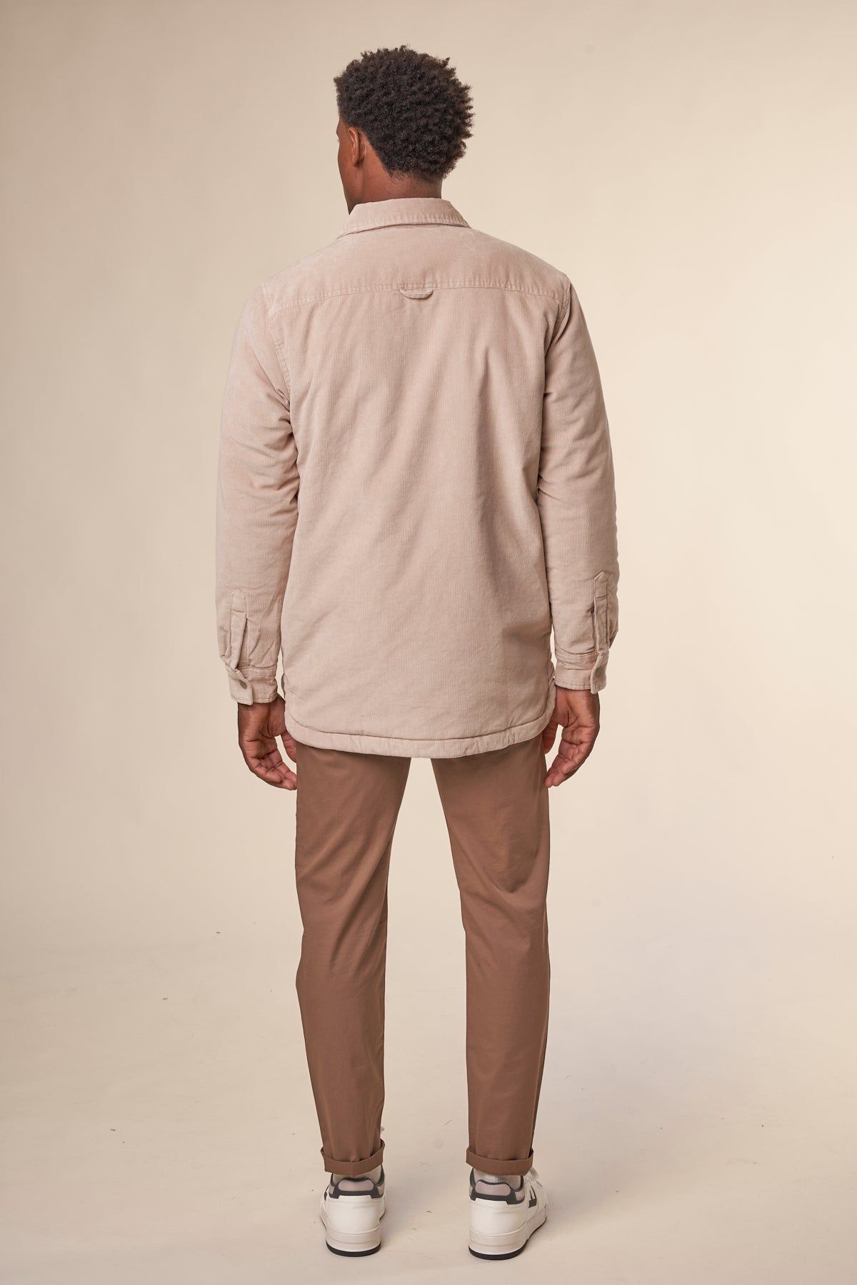 Blouson velours en coton bio et matière recyclée | beige "corduroy overshirt light feather gray", Knowledge Cotton Apparel, photo 6