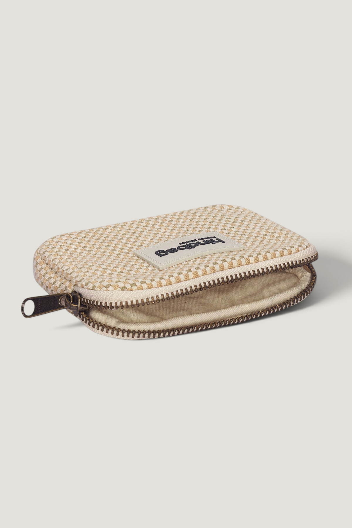 Porte-monnaie en coton bio | tressage nude "lili tressage nude", Hindbag, photo 4