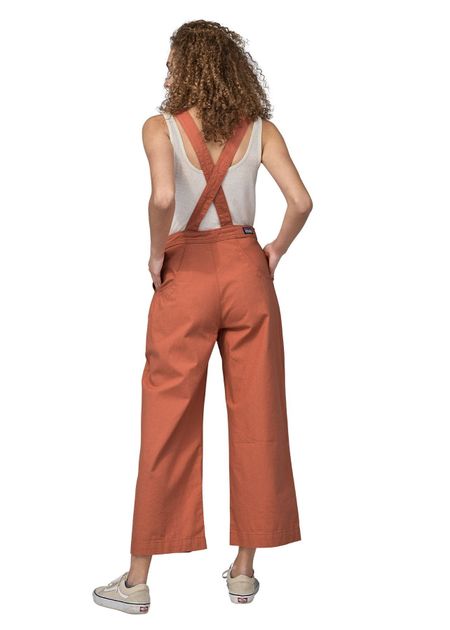 Salopette en coton bio | terracotta "stand up cropped overalls sienna clay" - Patagonia