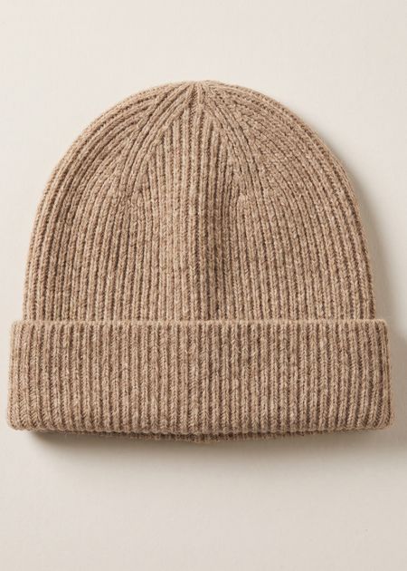 Bonnet en laine mérinos recyclée | taupe, WeDressFair