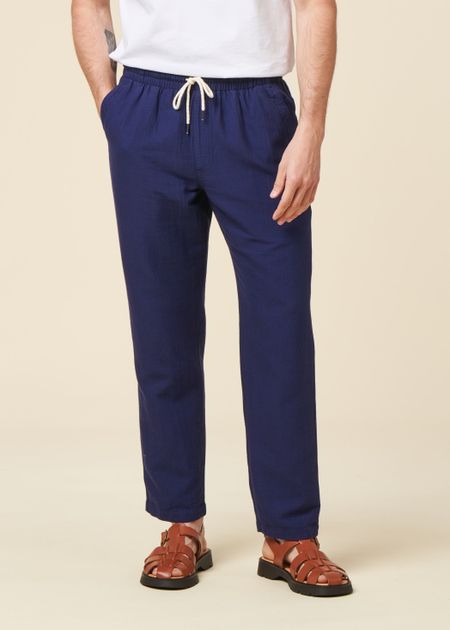Pantalon droit en coton bio | bleu "hatha25 bleu outremer", Olow, photo 4
