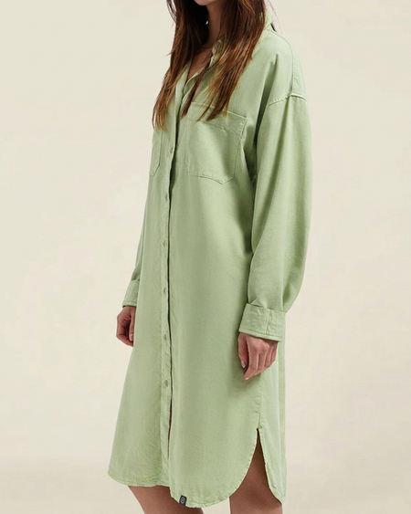 Robe chemise en tencel | vert "sadie dress sage green", Kuyichi, photo 3