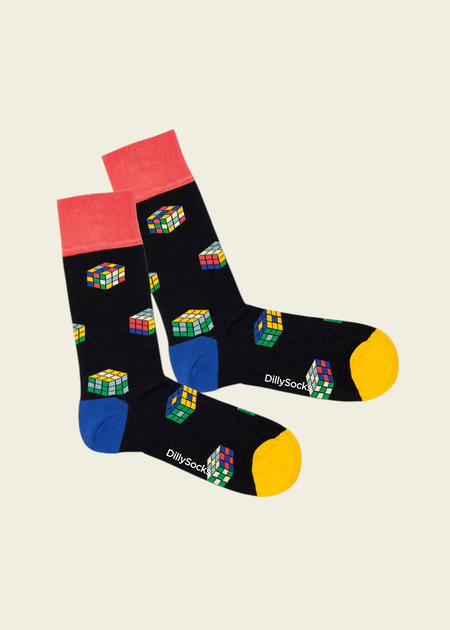 Chaussettes en coton bio | multicolore "color cube"