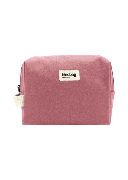 Trousse de toilette en coton bio | rose "leon rose blush"