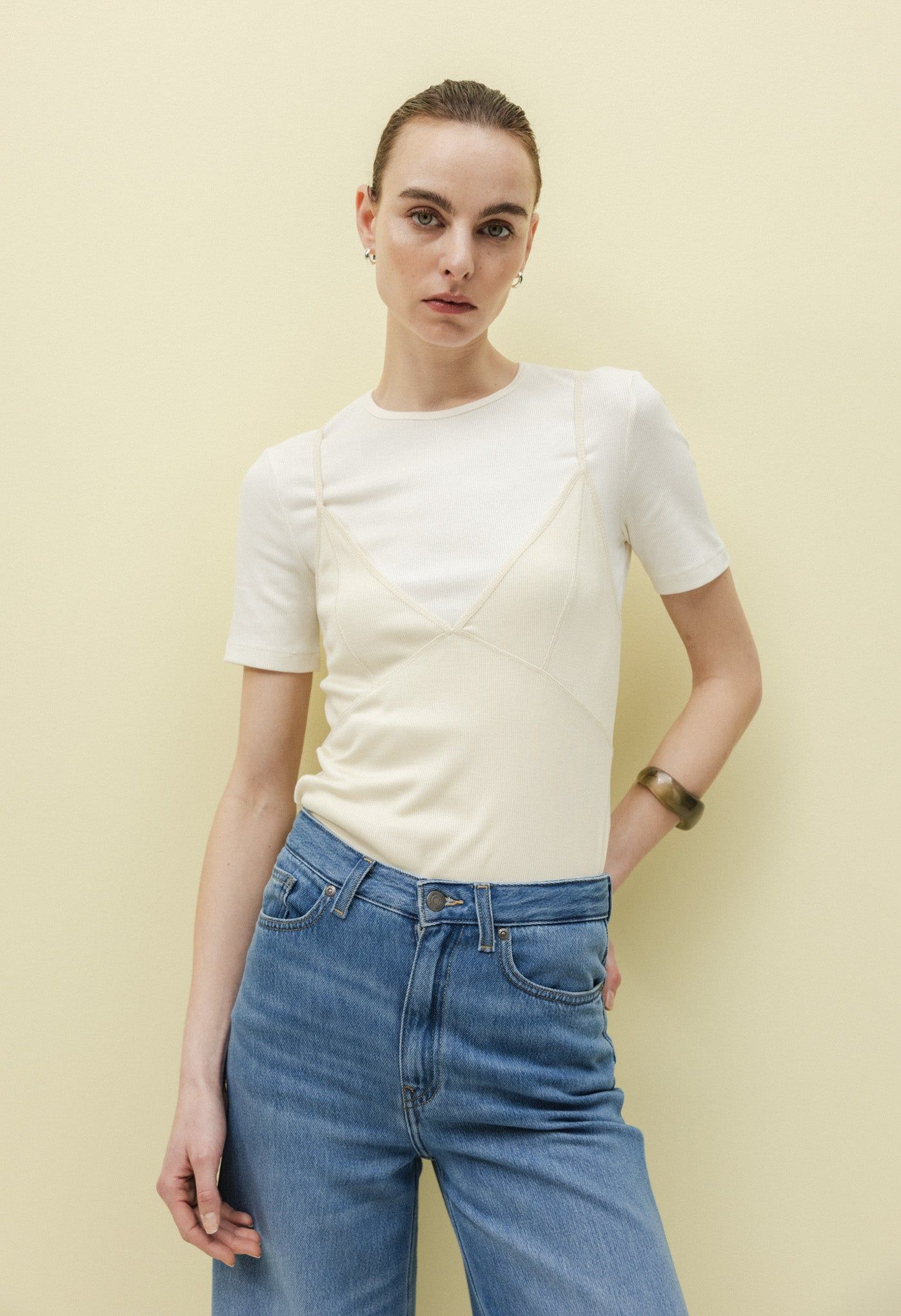 Jean ample léger en coton bio et viscose recyclée | bleu "sara high loose flow", Mud Jeans, photo 3