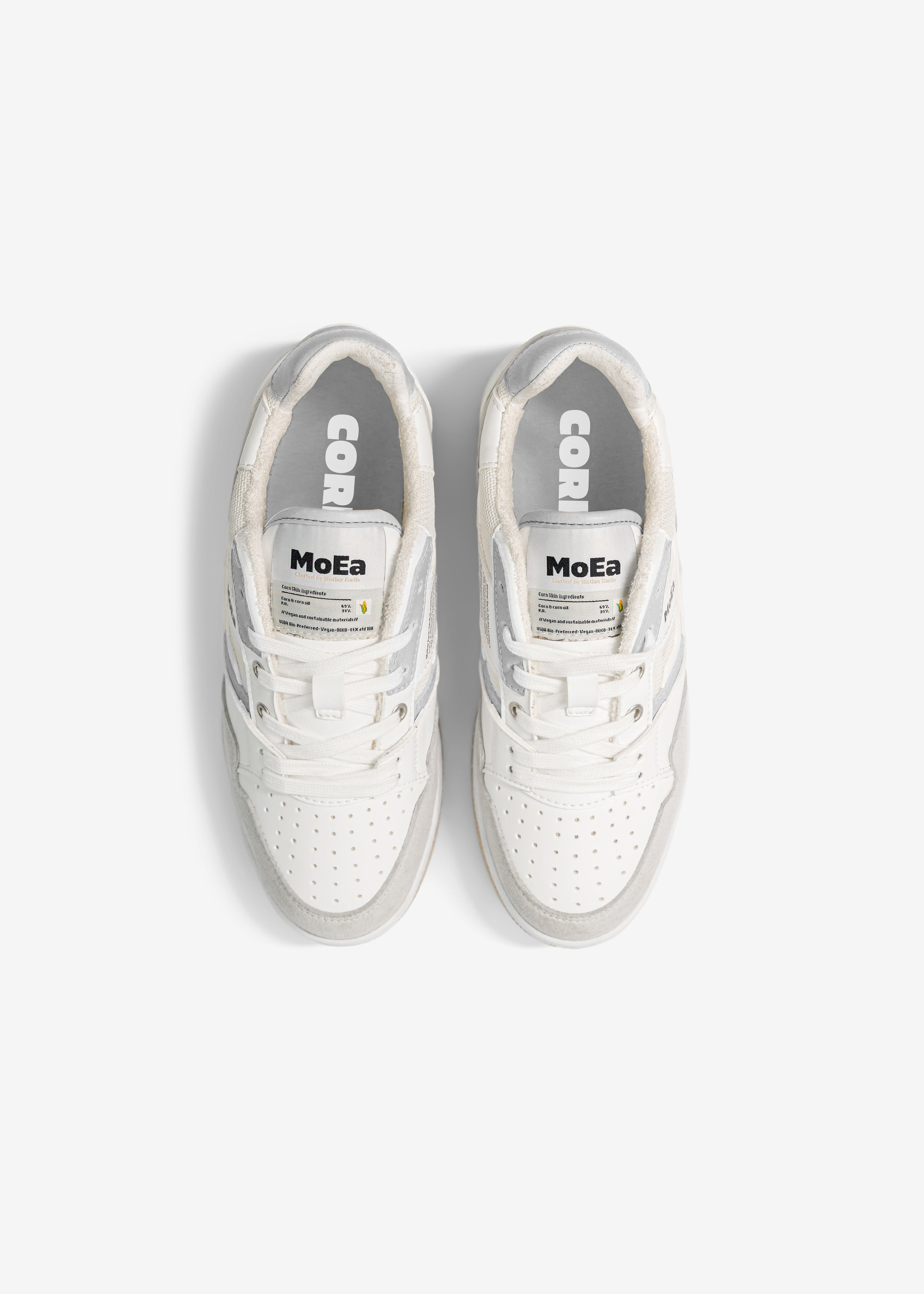 Vegane Sneaker aus pflanzlichem Material | Grau "gen2 corn white & grey", Moea, Foto 4
