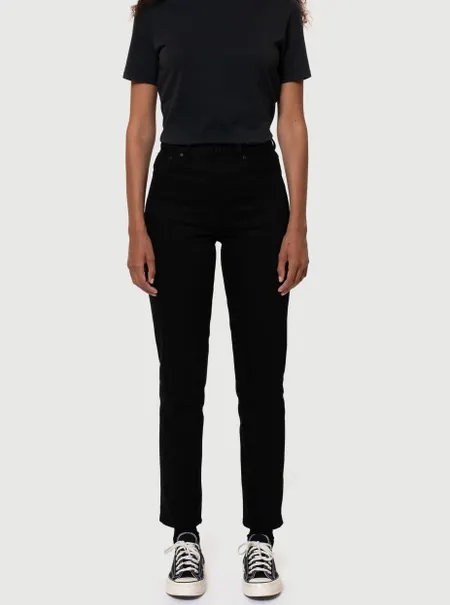 Jean mom en coton bio | noir "breezy britt everblack", Nudie Jeans, photo 1