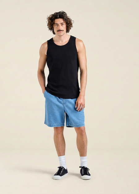 Marcel noir en coton bio | noir "Rib tank top forsa", Dedicated, photo 4