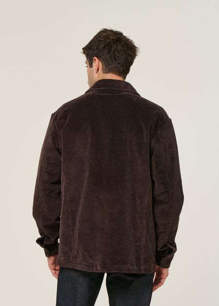 Veste velours en coton bio | marron "corduroy overshirt - chocolate torte", Knowledge Cotton Apparel, photo 4