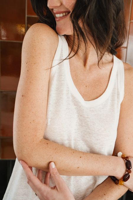 Débardeur en lin upcyclé | écru - WeDressFair