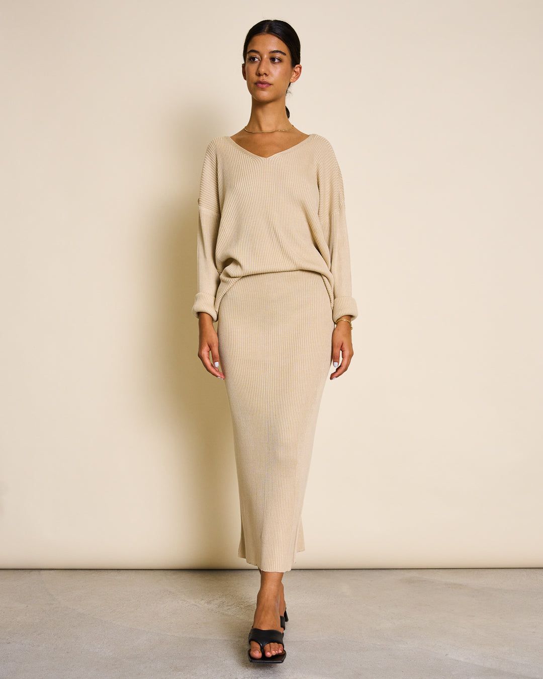 Pull beige en ecovero - lagos ivory, Jan'n June, photo 2